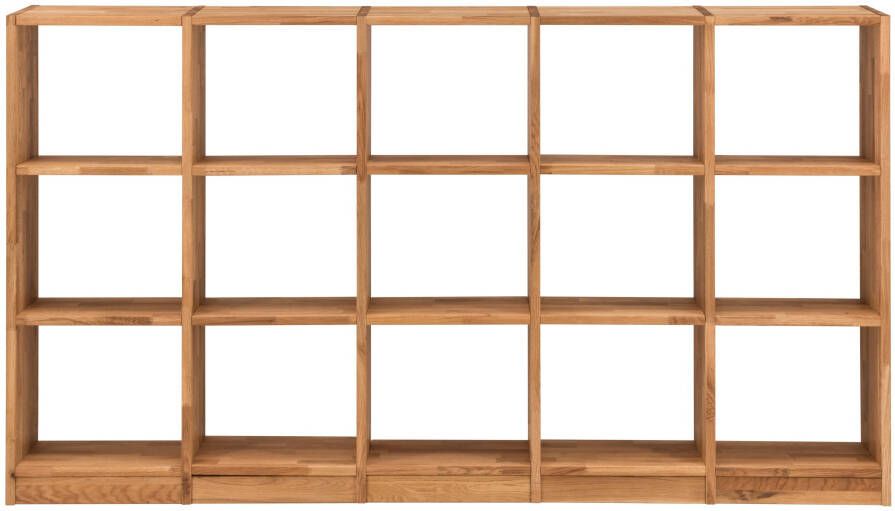 Home affaire Kastelement Ecko van mooi massief wildeikenhout breedte 225 cm met 15 vakken