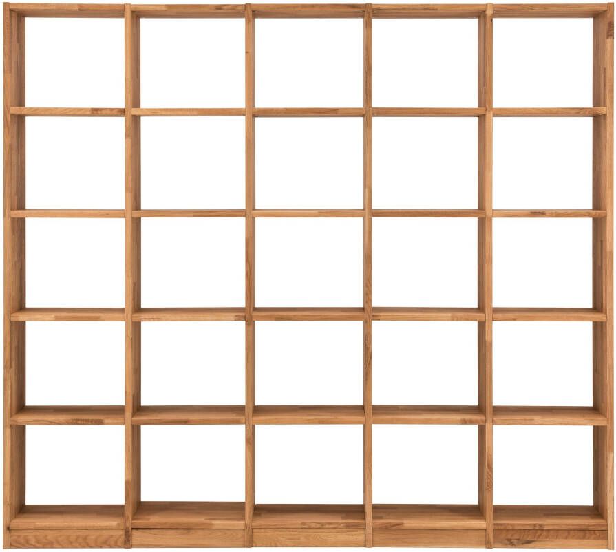 Home affaire Kastelement Ecko van mooi massief wildeikenhout breedte 225 cm met 25 vakken