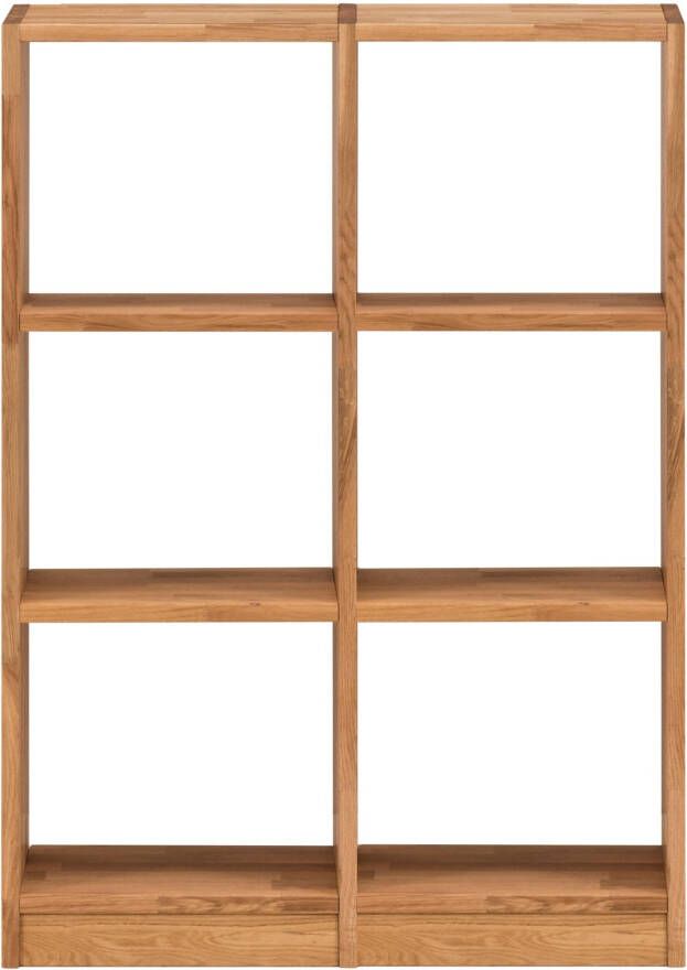 Home affaire Kastelement Ecko van mooi massief wildeikenhout breedte 91 5 cm met 6 vakken