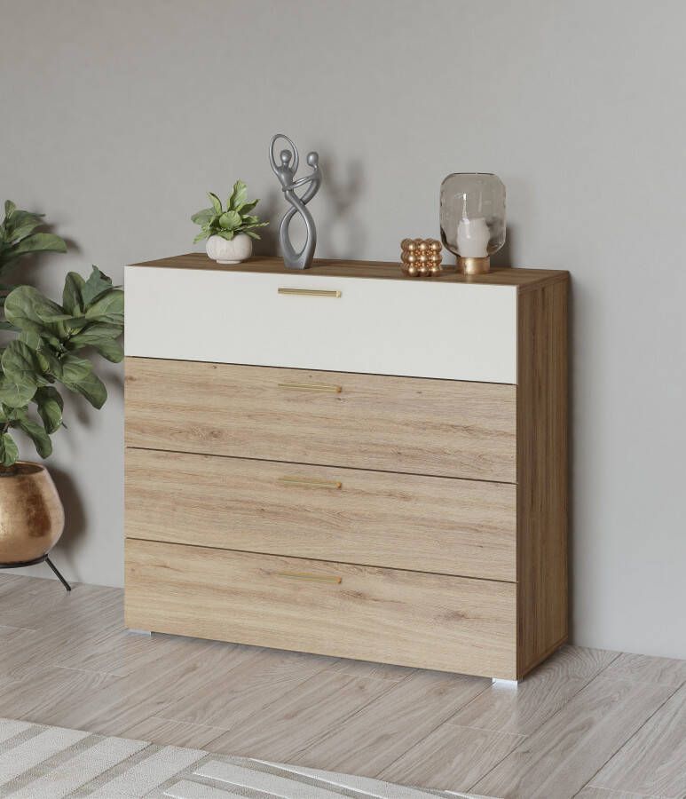 Home affaire Ladekast Bitry breedte 100 cm sideboard met lades veel opbergruimte