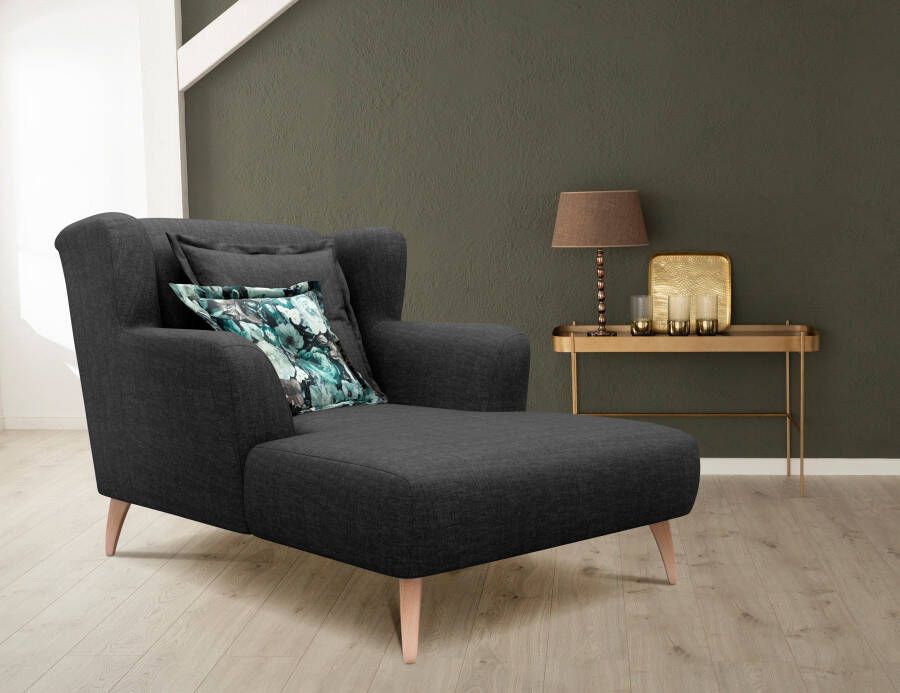 Home affaire Loveseat Baggio met houten voetjes