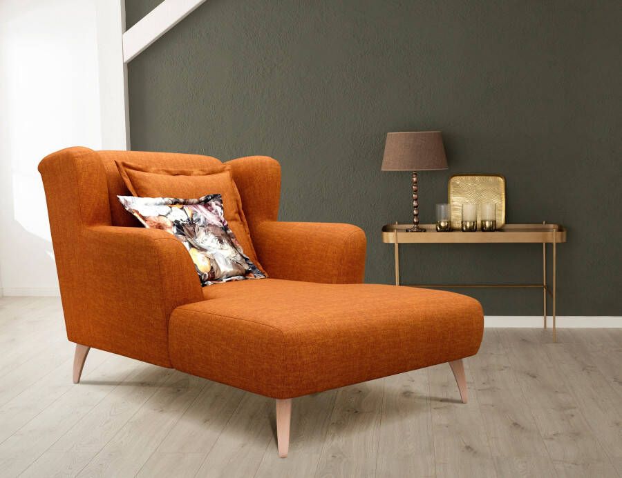 Home affaire Loveseat Baggio met houten voetjes