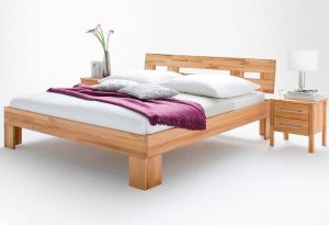 Home affaire Massief houten ledikant Modesty I van massief beukenkernhout met robuust onderstel in verschillende bedbreedten