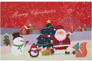 Home affaire Mat Kerst Geschikt voor binnen en buiten met tekst tekstdesign robuust gemakkelijk in onderhoud antislip kerst