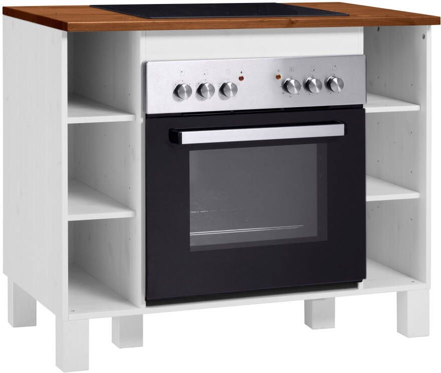 Home affaire Ombouwkast voor oven Oslo 100 cm breed in 2 diepten massief grenen met 23 mm werkblad