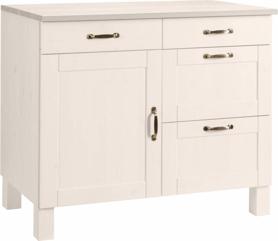 Home affaire Onderkast Alby Breedte 100 cm 1 deur 4 laden