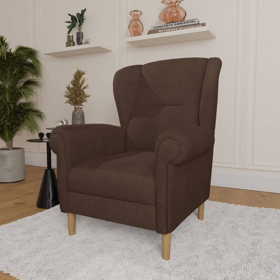 Home affaire Oorfauteuil OSTIANO BxDxH: 80x82x98 cm fauteuil