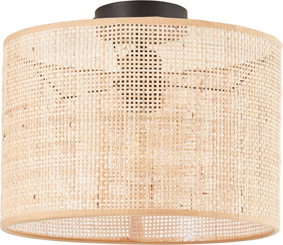 Home affaire Plafondlamp Lianna E27 max. 40 W duurzaam rotan-vlechtwerk (1 stuk)