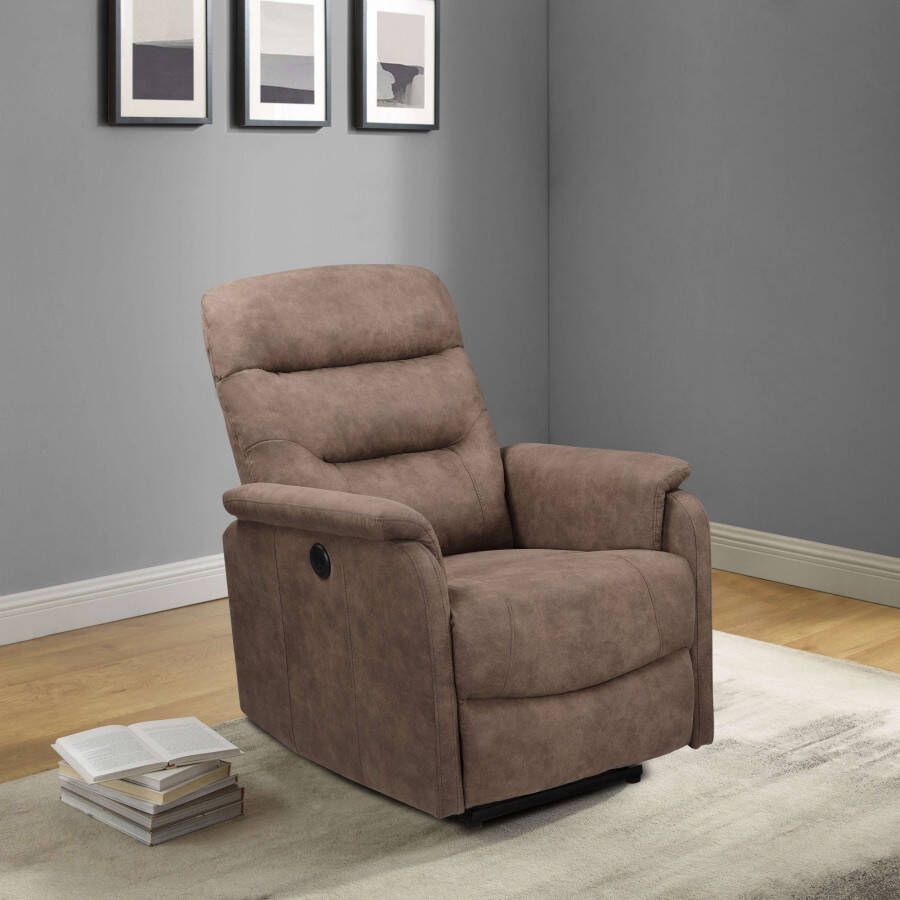 Home affaire Relaxfauteuil Coullon tv-stoel met slaapfunctie