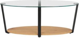 Home affaire Salontafel Etna Tafelblad van gehard glas 0 8 cm bodemplaat van makkelijk te onderhouden MDF met folie onderstel van metaal hoogte 45 cm