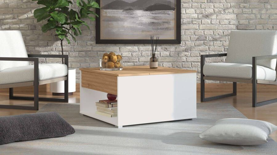 Home affaire Salontafel Taranto salontafel 80 cm vierkante vorm modern design