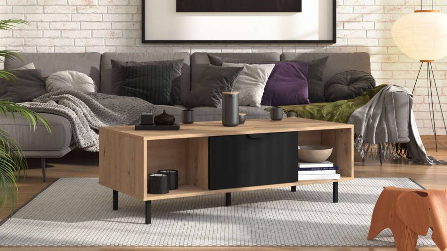 Home affaire Salontafel Vandea 120 cm modern design met veel opbergruimte rechthoekig