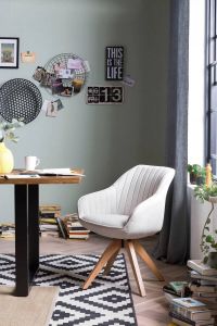 Artistiq Living Artistiq Draaibare Eetkamerstoel 'Valentin' kleur Creme