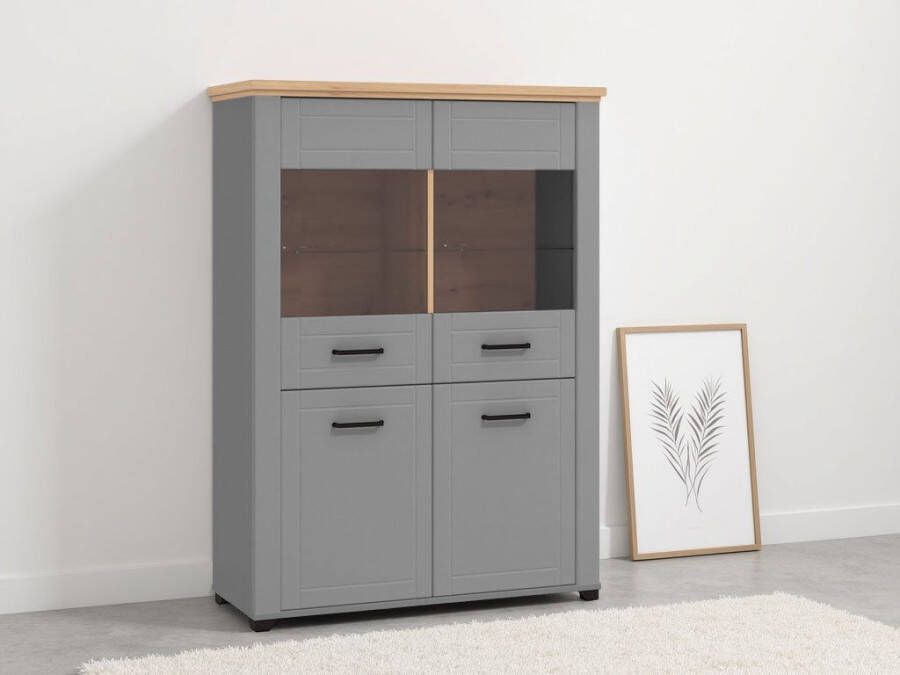 Home affaire Vitrinekast Valencia 2 deuren met 4 mm veiligheidsglas breedte 103 5 cm