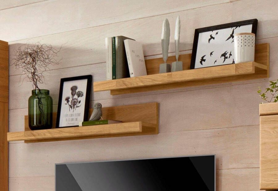 Home affaire Wandplank Ribe 2-delige set gedeeltelijk massief met massieve opbergruimte breedte: elk 90 cm (set 2 stuks)