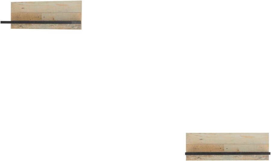 Home affaire Wandplank Sherwood Breedte 90 cm in modern houtdecor 28 mm dikke legplanken