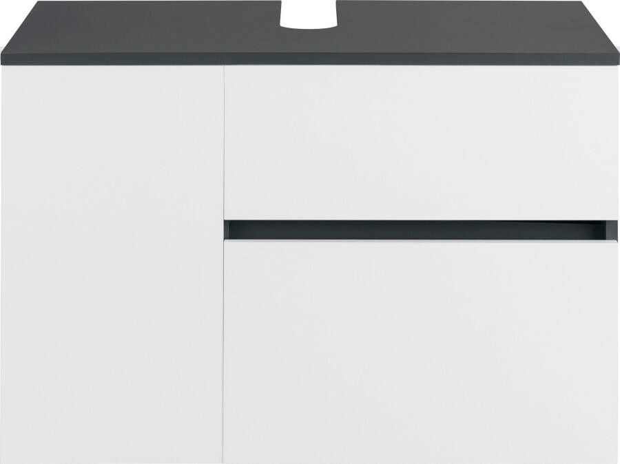Home affaire Wastafelonderkast Wisla voor wandmontage sifonaansluiting push-to-open functie breedte 80 cm