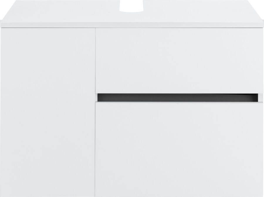 Home affaire Wastafelonderkast Wisla voor wandmontage sifonaansluiting push-to-open functie breedte 80 cm