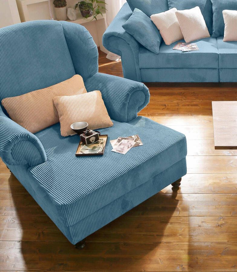 Home affaire XXL-fauteuil King Henry Fauteuil Oorfauteuil Relaxfauteuil Grote Fauteuil Breedte 121cm (set)