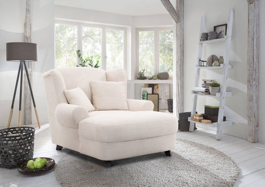 Home affaire XXL-fauteuil Oase met golvenondersteuning en 2 decoratieve kussens