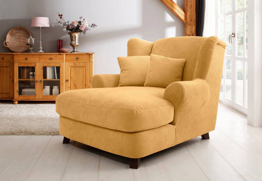 Home affaire XXL-fauteuil Oase met golvenondersteuning en 2 decoratieve kussens