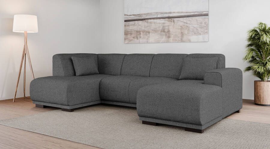 Home affaire Zithoek BORNHOLM U-vorm met chaise longue rechts links B D H: 300 162 85 cm U-vorm met golvende ondervering chaise longue rechts of links bestelbaar