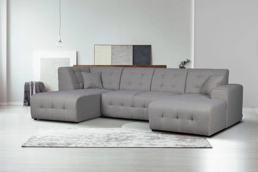 Home affaire Zithoek Nosia U-vorm incl. 2 sierkussens met fijn gestikt patroon