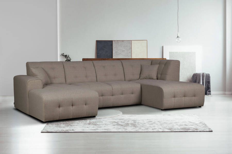 Home affaire Zithoek Nosia U-vorm incl. 2 sierkussens met fijn gestikt patroon