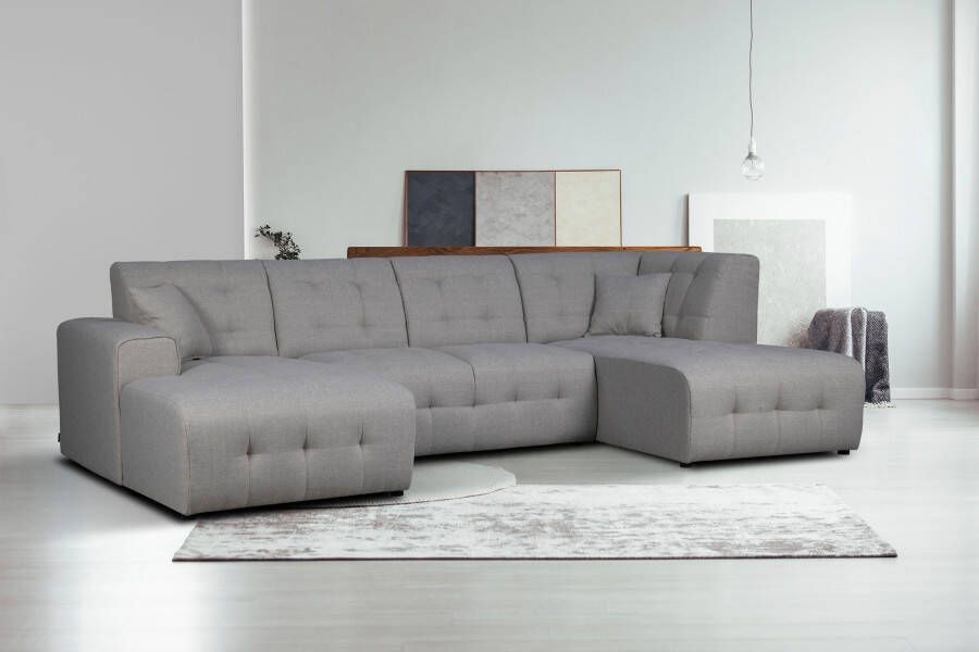 Home affaire Zithoek Nosia U-vorm incl. 2 sierkussens met fijn gestikt patroon