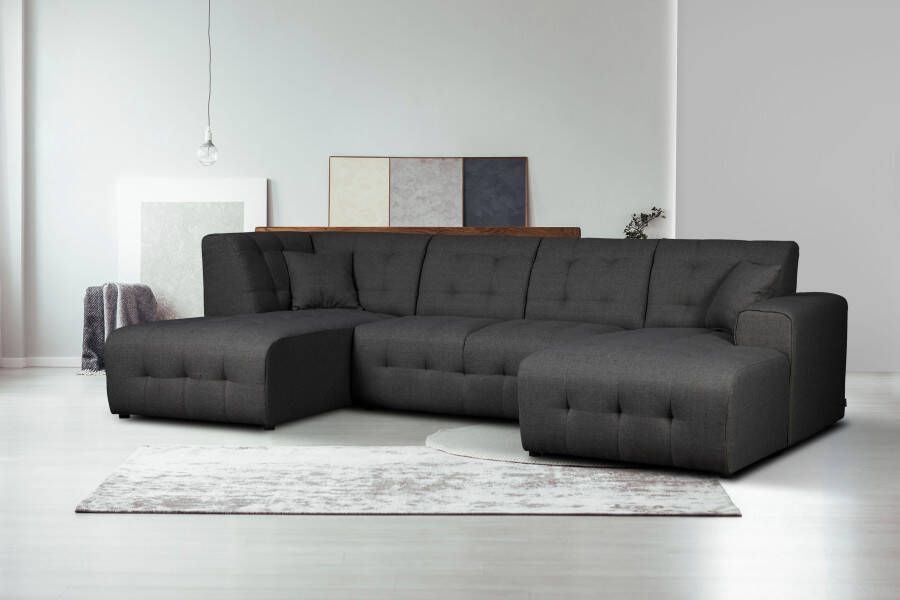 Home affaire Zithoek Nosia U-vorm incl. 2 sierkussens met fijn gestikt patroon