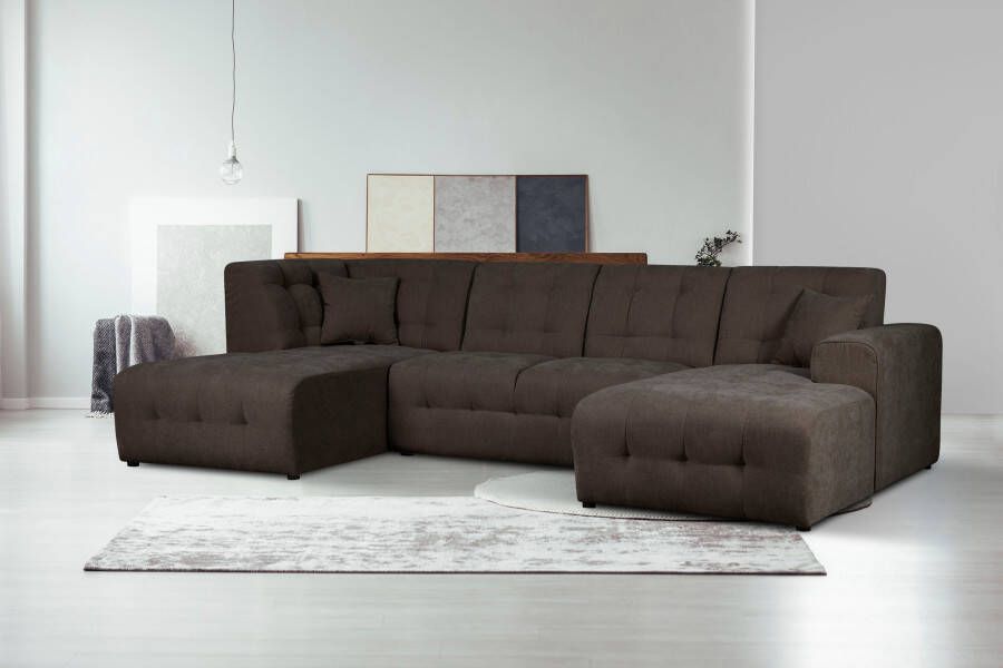 Home affaire Zithoek Nosia U-vorm incl. 2 sierkussens met fijn gestikt patroon