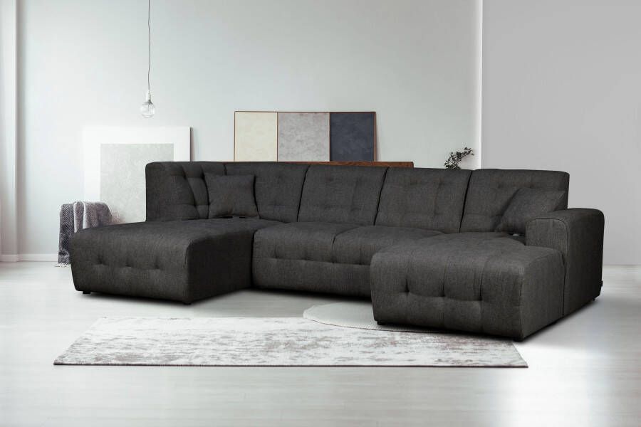 Home affaire Zithoek Nosia U-vorm incl. 2 sierkussens met fijn gestikt patroon