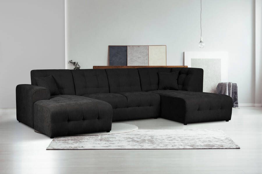 Home affaire Zithoek Nosia U-vorm incl. 2 sierkussens met fijn gestikt patroon