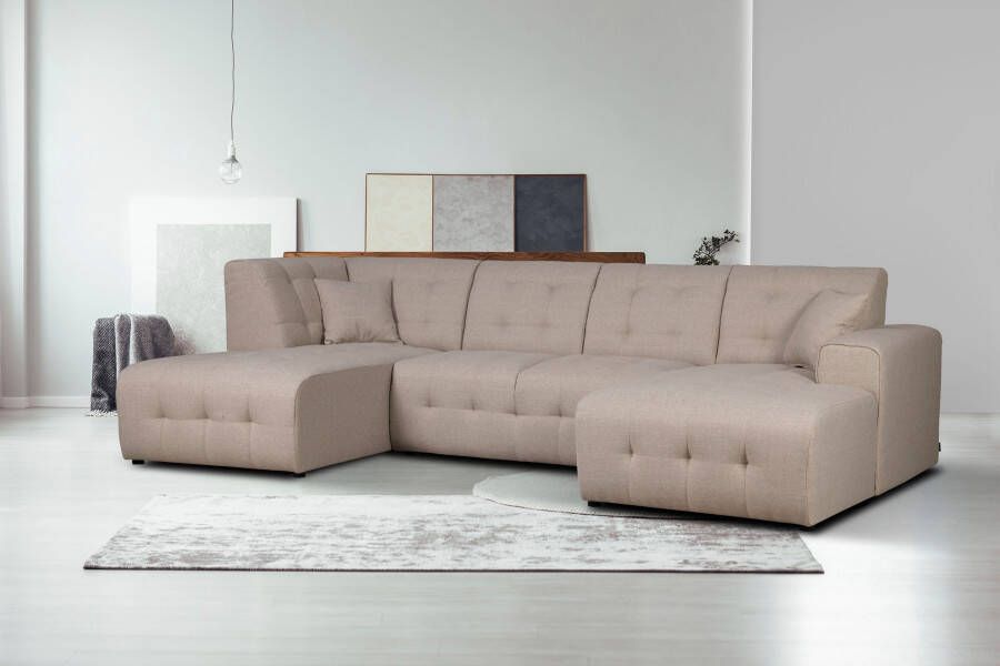 Home affaire Zithoek Nosia U-vorm incl. 2 sierkussens met fijn gestikt patroon