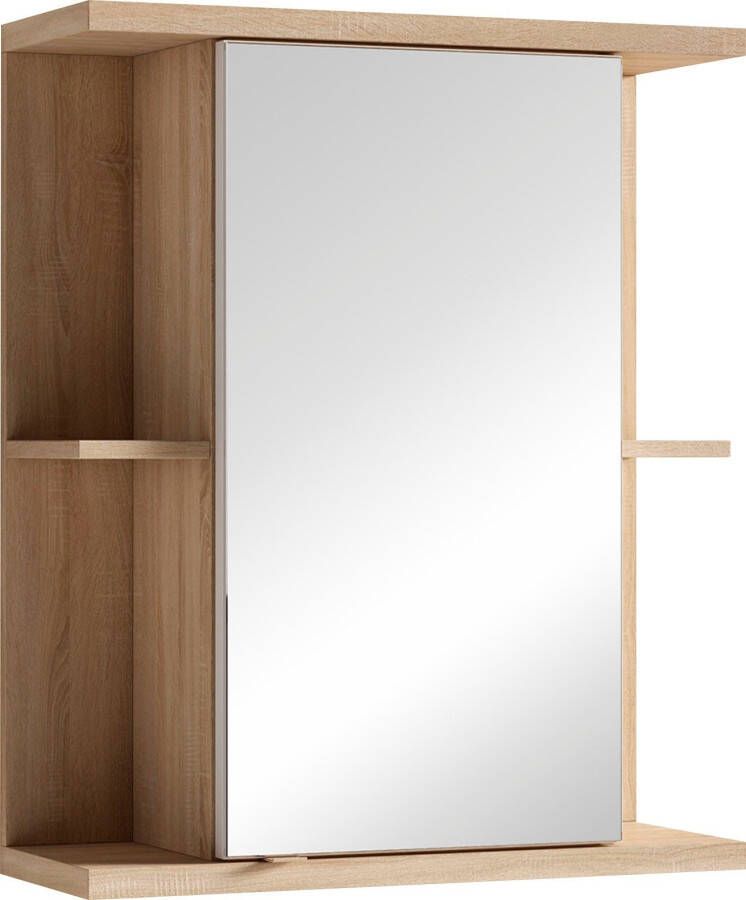 Homexperts Spiegelkast Nusa Breedte 60 cm met grote spiegeldeur en veel bergruimte