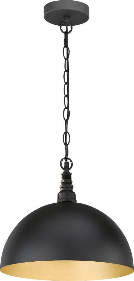 Fischer & Honsel Hanglamp Leitung Zwart ⌀35cm E27 60w