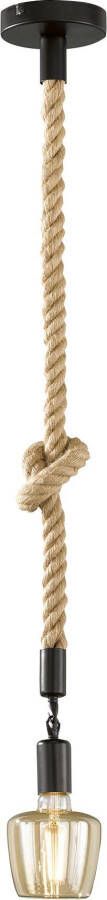 FISCHER&HONSEL Fischer & Honsel Hanglamp Rope Zwart ⌀12cm E27