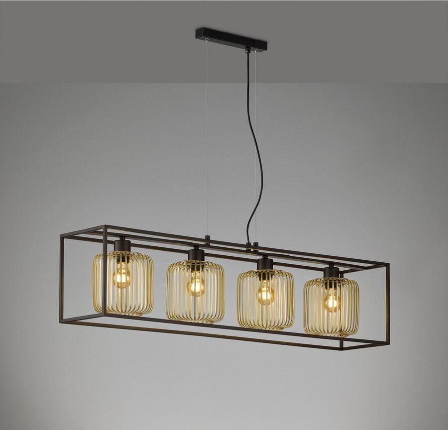 Honsel Leuchten Hanglamp CAYDO Moderne zandzwarte lamp geeft je ruimte iets extravagants (1 stuk)