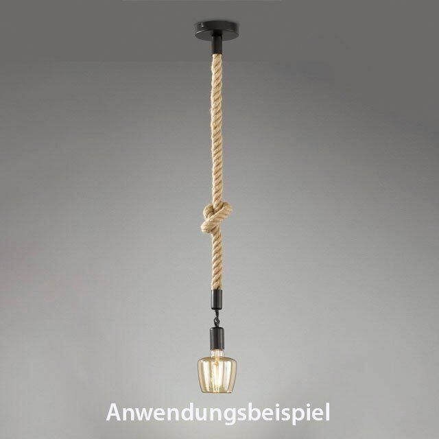 FISCHER&HONSEL Fischer & Honsel Hanglamp Rope Zwart ⌀12cm E27