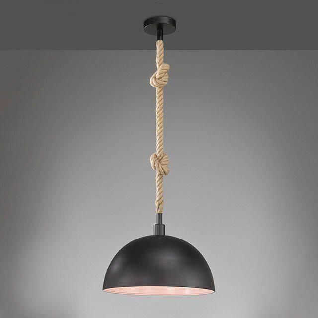 FISCHER&HONSEL Fischer & Honsel Hanglamp Rope Zwart ⌀40cm E27