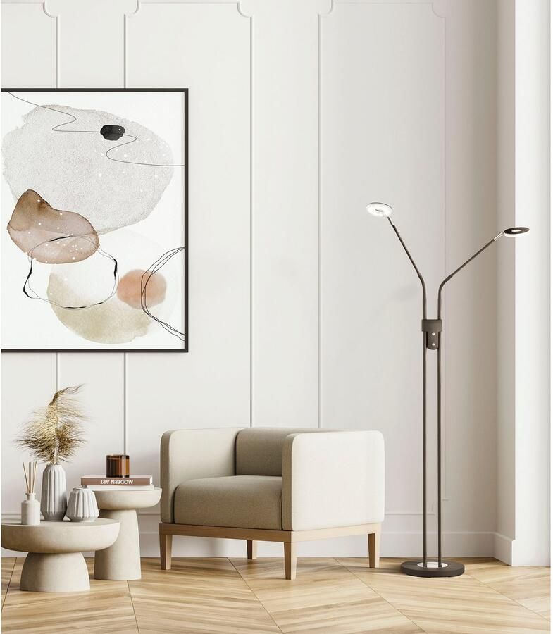 Honsel Leuchten Led-staande lamp Dent cct-technologie met 3 standen (1 stuk)