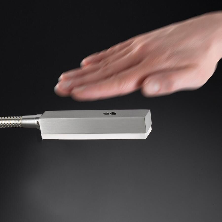 FISCHER&HONSEL Fischer & Honsel Wandlamp Led Met Sensor Raik Metaal Nikkel Geborsteld 5w