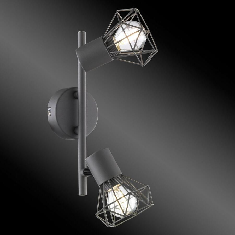 FISCHER&HONSEL Fischer & Honsel Spot Ran Grijs 2xe14