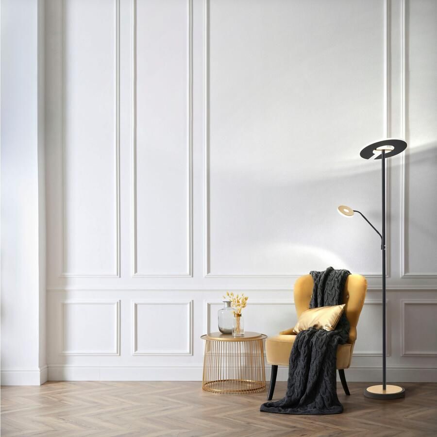 Honsel Leuchten Staande lamp Dent duurzame led dimbaar (1 stuk)