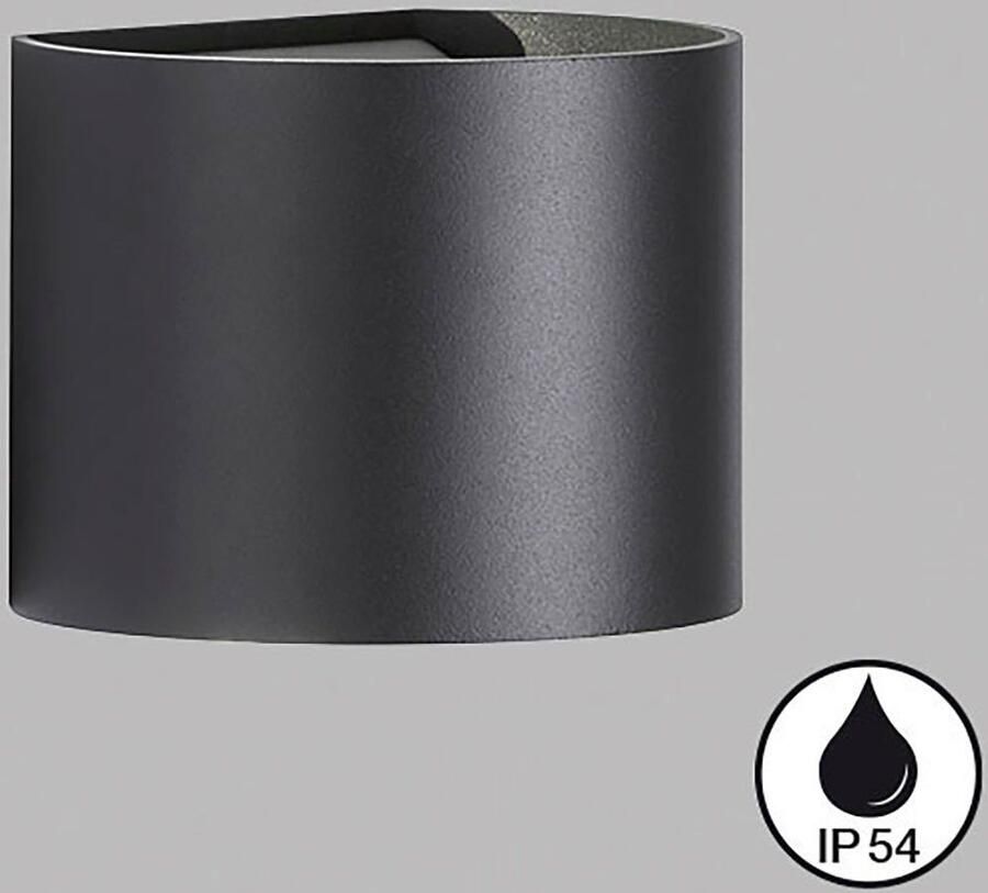 FISCHER&HONSEL Fischer & Honsel Wandlamp Matteo Zwart 2x3w