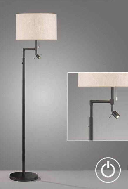 FISCHER&HONSEL Fischer & Honsel Vloerlamp Teramo Beige 3xe27