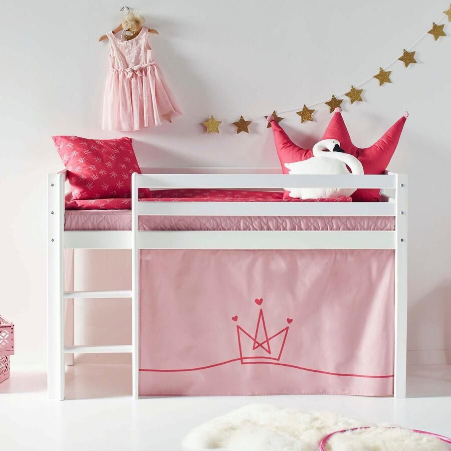 Hoppekids Hoogslaper ECO Dream kinderbed speelbed halfhoog bed van massief hout