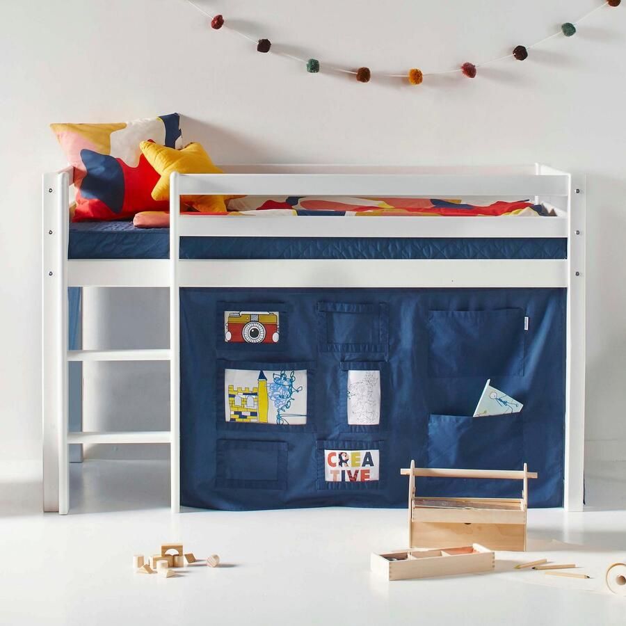 Hoppekids Hoogslaper ECO Dream kinderbed speelbed halfhoog bed van massief hout