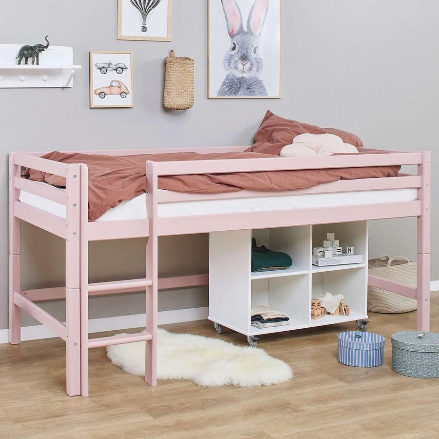 Hoppekids Hoogslaper ECO Dream MY COLOR 90x200 om te bouwen tot een eenpersoonsbed 4 kleuren (set)