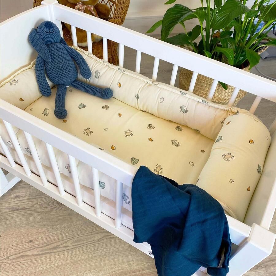 Hoppekids Wieg om te bouwen tot zitbank naar keuze met matras & accessoires